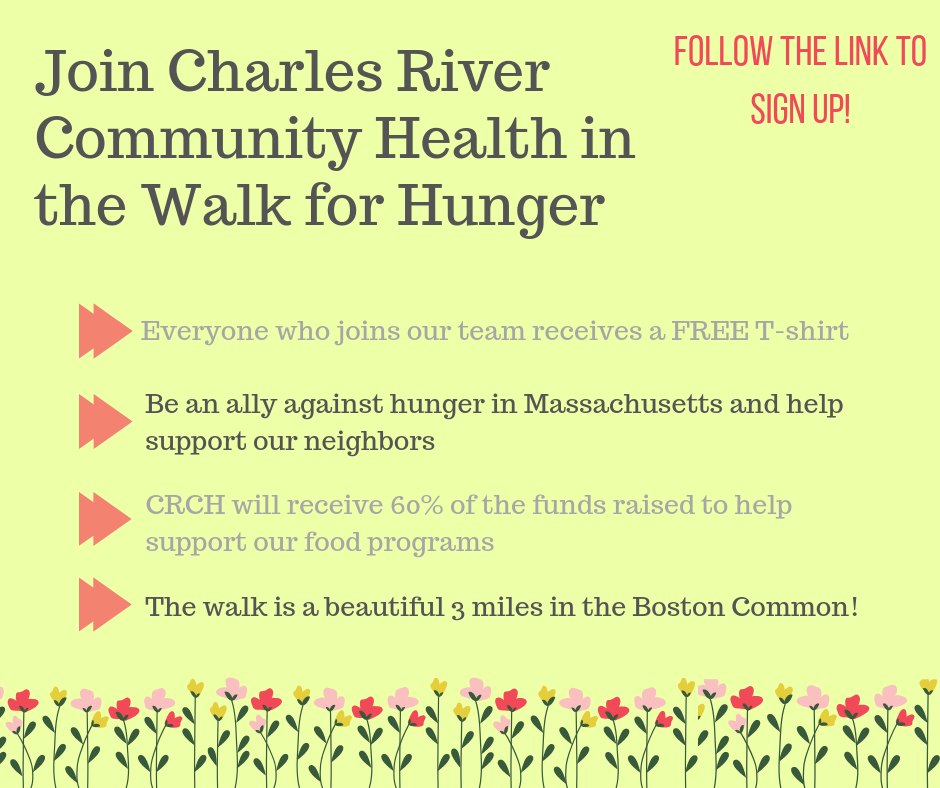Join Charles River Community Health in the Walk for Hunger!